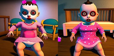 برنامه‌نما Scary Baby Girl in Yellow Home عکس از صفحه