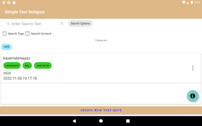 برنامه‌نما Simple Text Notepad عکس از صفحه