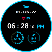 Blue Ring Watch Face 스크린샷 7