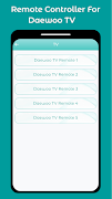 Remote Controller Daewoo TV स्क्रीनशॉट 1