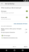 برنامه‌نما SMS Backup & Restore Pro عکس از صفحه
