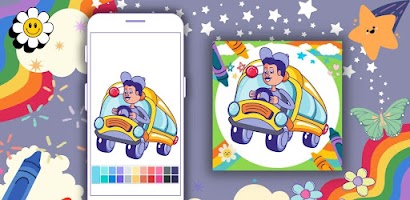Coloring Book: Bus Driver App capture d'écran 1