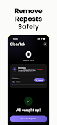 3 Schermata ClearTok: repost remover