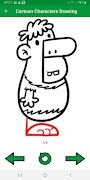 Cartoon Characters Drawing تصوير الشاشة 2
