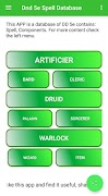 Dnd 5e Spell Database screenshot 1