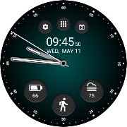 Black Classic Watch Face 스크린샷 7