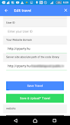 برنامه‌نما Travel Data Post with PHP backend عکس از صفحه