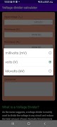 Voltage divider calculator Screenshot 3