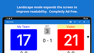 برنامه‌نما Simple Volleyball Scoreboard عکس از صفحه