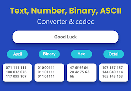 Text, Number, Binary, ASCII Co poster