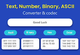 Text, Number, Binary, ASCII Co 海報