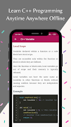 برنامه‌نما Learn C++ عکس از صفحه