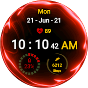 Three Color Fluid Watch Face تصوير الشاشة 6