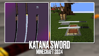 پوستر Katana Sword for Minecraft Mod