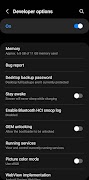 Developer Options syot layar 2