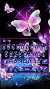 Neon Butterfly keyboard penulis hantaran