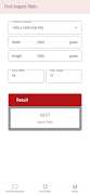 1 Schermata Aspect Ratio Calculator
