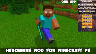 برنامهنما Herobrine Mod in Minecraft PE عکس از صفحه
