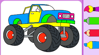 Monster Truck Coloring Book скриншот 4