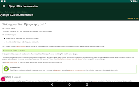 برنامه‌نما Django documentation offline عکس از صفحه