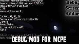 Debug Log Mod for Minecraft PE 포스터
