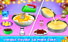 Birthday Cake Maker Cooking captura de pantalla 1