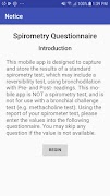 Spirometry Questionnaire screenshot 2