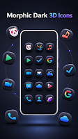 Morphic Dark: 3D Icon Pack poster