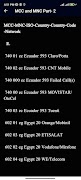 Mobile Network Codes (MNC) captura de pantalla 2