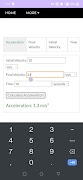 برنامه‌نما Acceleration Calculator عکس از صفحه