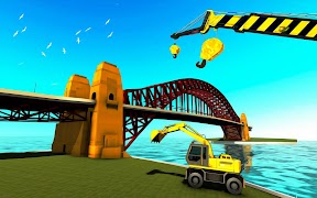 Bridge Construction Crane Simulator اسکرین شاٹ 3