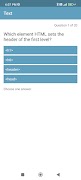 HTML Quiz syot layar 1
