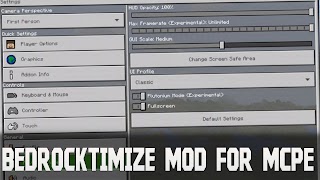 Bedrocktimize Mod Minecraft تصوير الشاشة 6