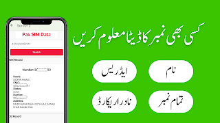 Pak SIM Data CNIC Info poster