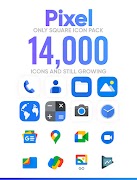 PIXEL Android Square Icon Pack পোস্টার