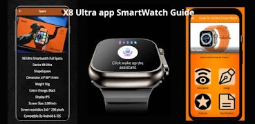 Smart Watch X8 ultra app guide poster