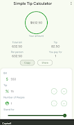 Simple Tip Calculator اسکرین شاٹ 1
