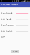 Net Run Rate Calculator स्क्रीनशॉट 1