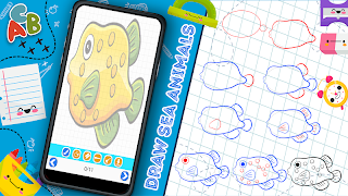 How to Draw Sea Animals Step b screenshot 3
