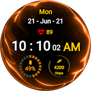 Three Color Fluid Watch Face स्क्रीनशॉट 3