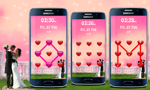 Love Pattern Screen Lock Theme captura de pantalla 1