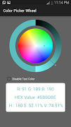 برنامه‌نما Color Picker Wheel عکس از صفحه