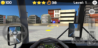 School City Bus Parking 3D poster