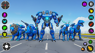 Police Robot Car Transporter screenshot 5