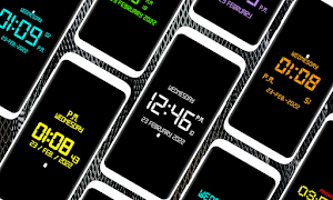 Digital Clock Lock Screen App پوسٹر