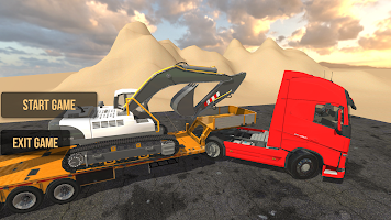 Realistic Excavator And Truck Cartaz