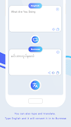 برنامه‌نما English to Burmese Translator عکس از صفحه