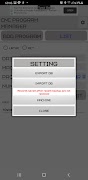 برنامه‌نما CNC SETUP LIST عکس از صفحه