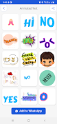 برنامه‌نما Animated Text Sticker Maker عکس از صفحه