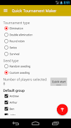 Quick Tournament Maker اسکرین شاٹ 1